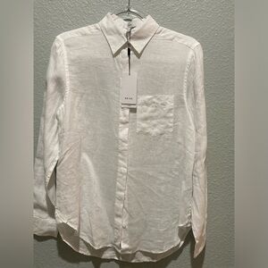 REISS Campbell Linen Shirt Size 0 (zero) NWT
